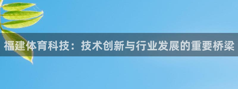福建体育科技：技术创新与行业发展的重要桥梁