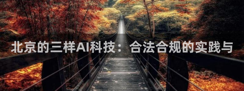 北京的三样AI科技：合法合规的实践与